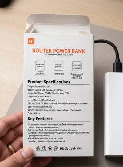 12V Router Power Bank (WiFi UPS) – size and shape