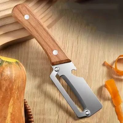 2 in 1 Vegetable Peeler with Wooden Handle