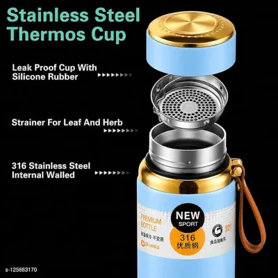 316 Stainless Steel Water Bottle - Pink and Gold – insulated flask with gold trim