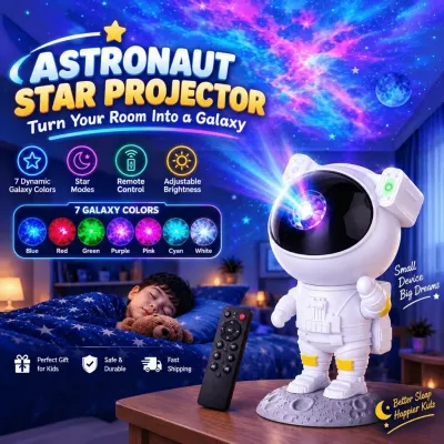 Astronaut Galaxy Star Projector with Remote