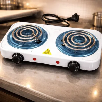 Electric Double Stove – side view