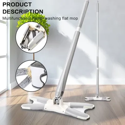 Flat Microfiber Squeeze Mop With Long Handle