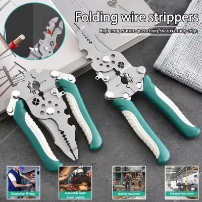 Foldable Wire Stripper 21 in 1 Multifunctional Cable Cutter Plier