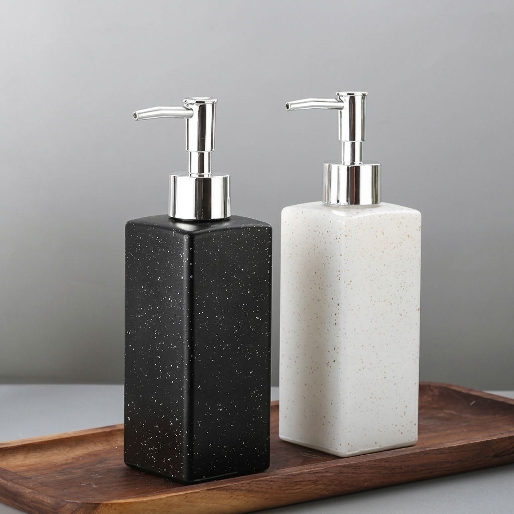 Glass Soap Dispenser 350ml Refillable Liquid Pump Bottle