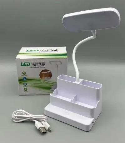LED Study Lamp with Pen Holder & Phone Stand