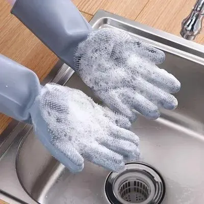 Magic Silicone Dish Washing Gloves, Silicon Cleaning Gloves