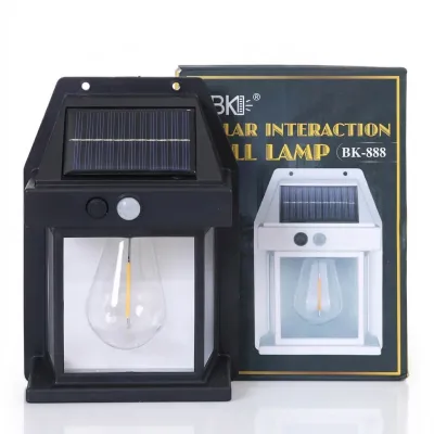 Solar Wall Light BK 888 Motion Sensor Outdoor Lamp